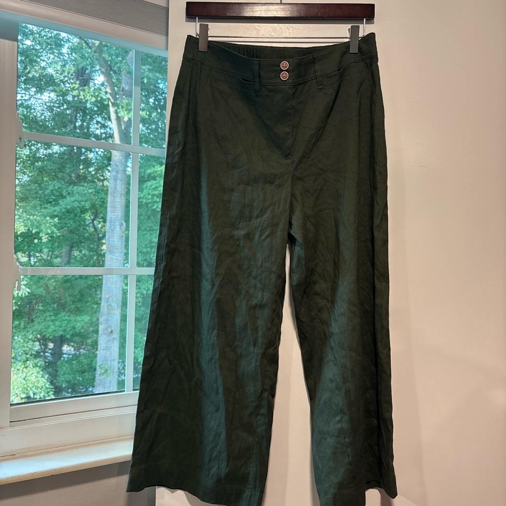 Straight-Leg Men’s Pants in Dark Green